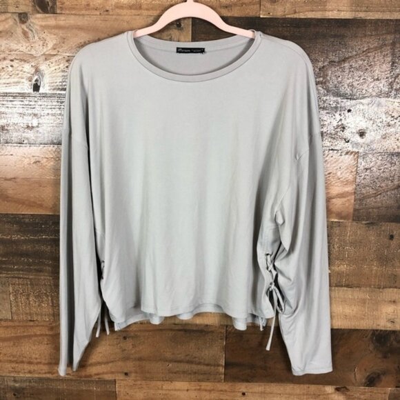 Zara side lace up top women’s size‎ large - Picture 1 of 6